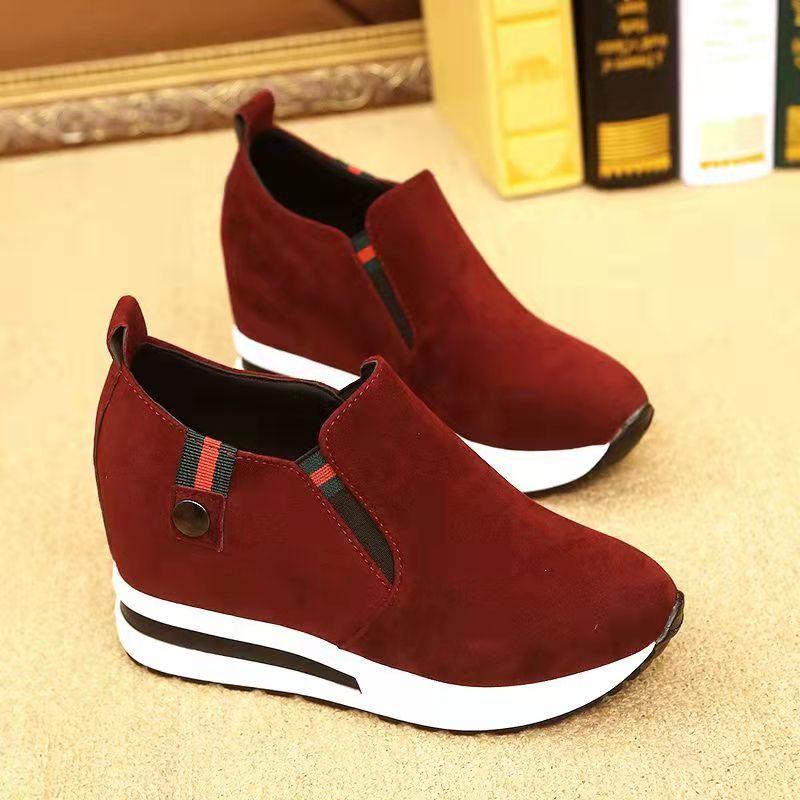 Women's Cotton Shoes Women's Shoes Mid-heel Cloth Cover Polyurethane Single Shoes Trendy and Durable