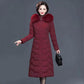 Large Size Parkas Women Parkas Winter Lady Fur Collar Warm Outwear Down Coat Warm Long Overcoat