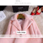 WTEMPO Winter Faux Fur Mink Fur Coat Women's Mid-length Plush Fleece Coat Warm Thicken Coat