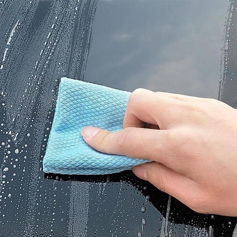 Soft Microfiber Towel Car Cleaning No Trace Absorbable Window Car Rag Cleaning Towel Kitchen Mirror Cleaning Wipe Glass Cloth