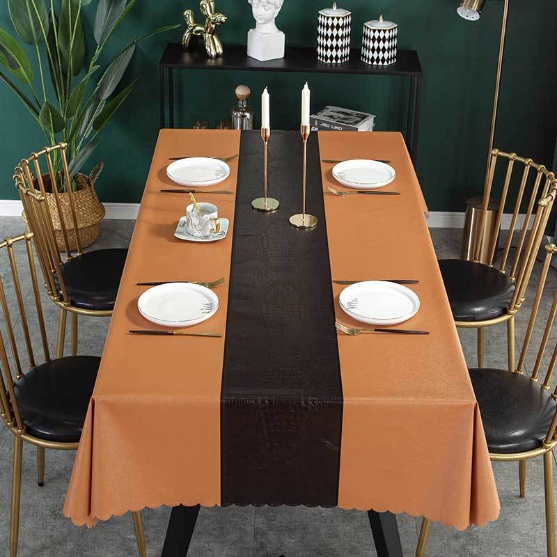 Table Cloth Nordic Rectangular Waterproof Anti-scald Oil-proof Disposable Pvc Coffee Table Table Cloth Table Runner Table Cloth Cushion