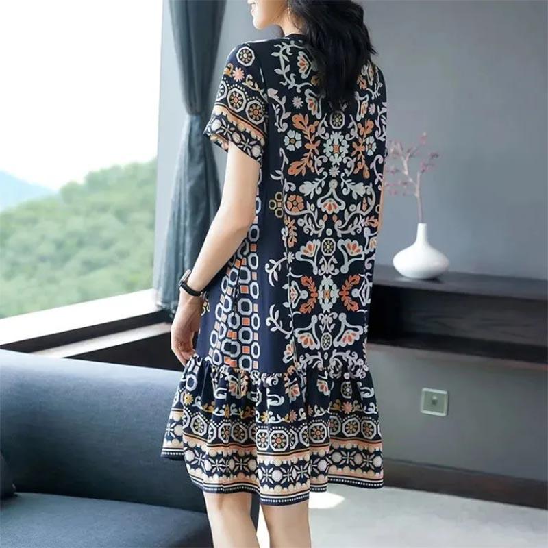 Dress Women's Summer Mid-length Temperament Floral Skirt Small Fashion Skirt