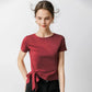 Summer Women's Fashion Irregular Bow Tops Short Sleeve Solid Color Casual Loose T-shirt