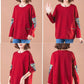Women Clothes Spring Autumn Casual Ladies Clothing Patch Long Sleeve T-Shirts Ladies Fashion Tops Pullovers