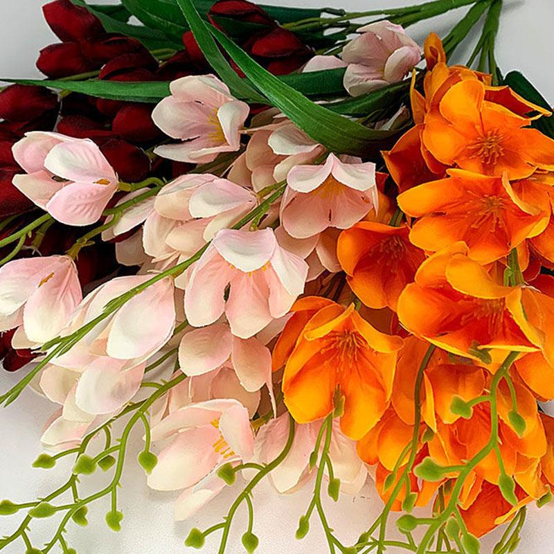 High-end Cymbidium Orchid Simulation Floral Living Room Furnishings Decoration Phalaenopsis Porch Home American Style