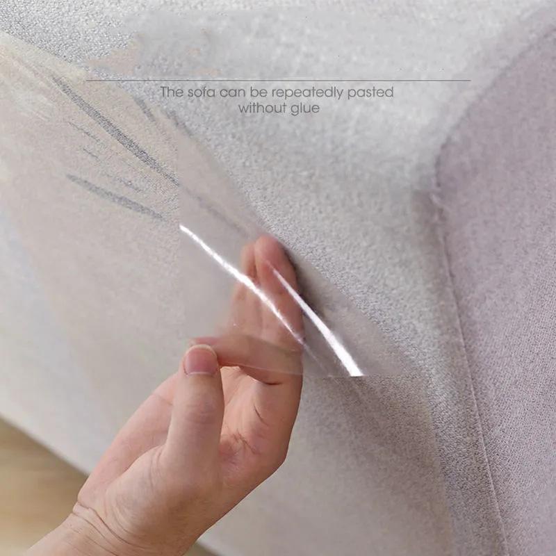 5 Pieces Anti- Scratch Sofa Removable Protective Stickers Cat Claw Wear-resistant Sofa Sticker Anti-cat Scratch Tape Reuse Without Leaving Marks