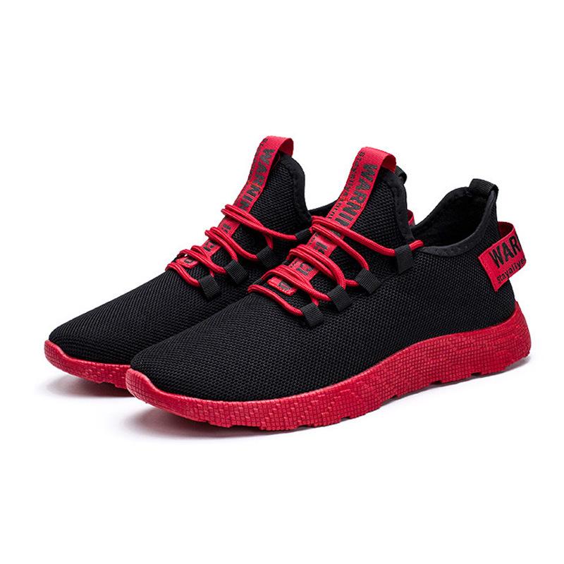 Men's Shoes Casual Running Shoes Men's Sports Shoes Mesh Shoes Solid Color Summer Lace Light Non-slip Shoes