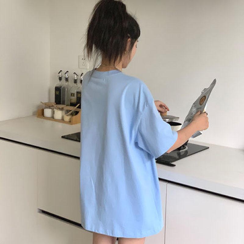 Women's Summer Versatile Printed Short Sleeve Large Size Loose Top T-Shirt