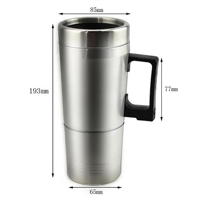 Stainless Steel Car Electric Heating Cup Temperature Control Water Cup Water Heater  Cigarette Lighter Head