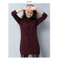 Half Turtleneck Wool Pullover Sweater Loose Mid-length Sweater Women Long Sleeve Bottoming Sweater