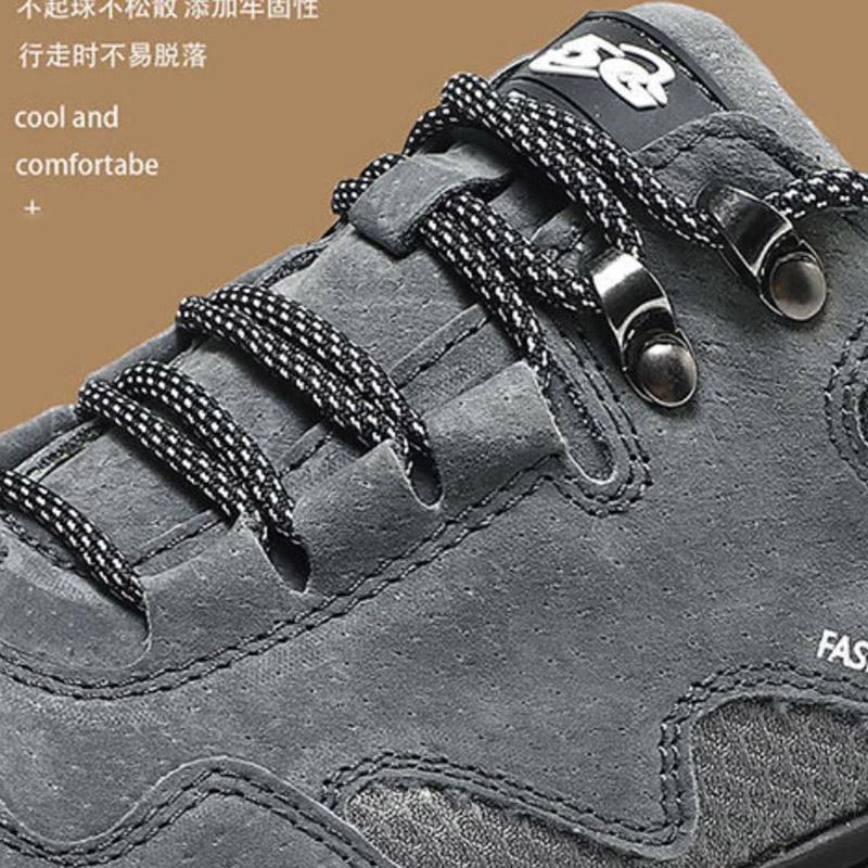 Mountaineering Men's Shoes Winter Plus Velvet Warm Outdoor Casual Leather Shoes Leather Non-slip Wear-resistant Men's Sports Shoes