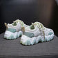 Sports Shoes Women Spring All-match Thick-soled Breathable Casual Shoes Mesh Sports Shoes Comfortable and Light