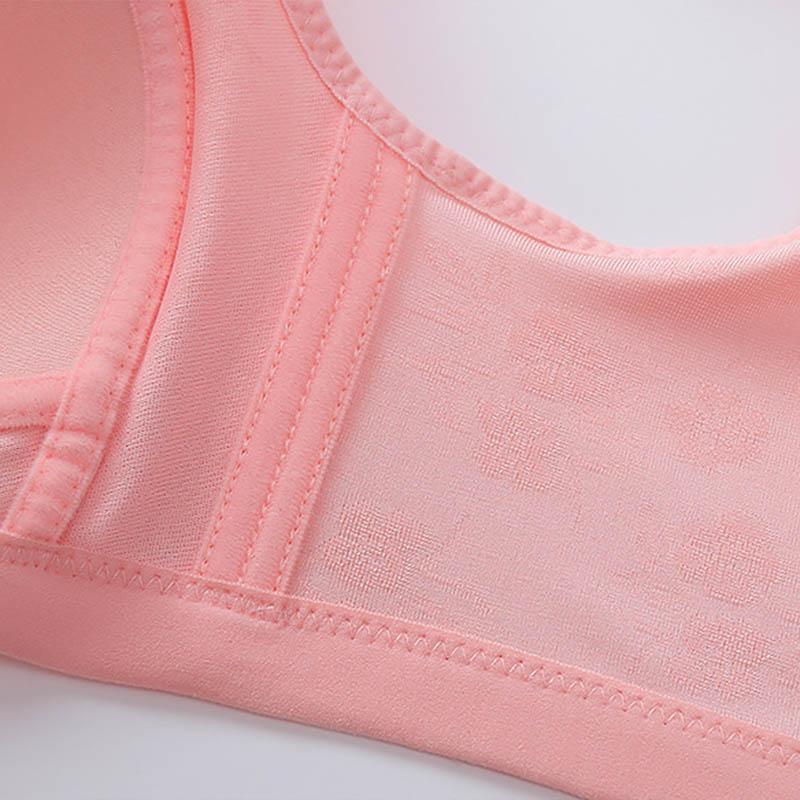 Large Size No Steel Ring Thin Tube Top Embroidered Jacquard Sexy Gathering Comfortable Breathable Adjustable Bra