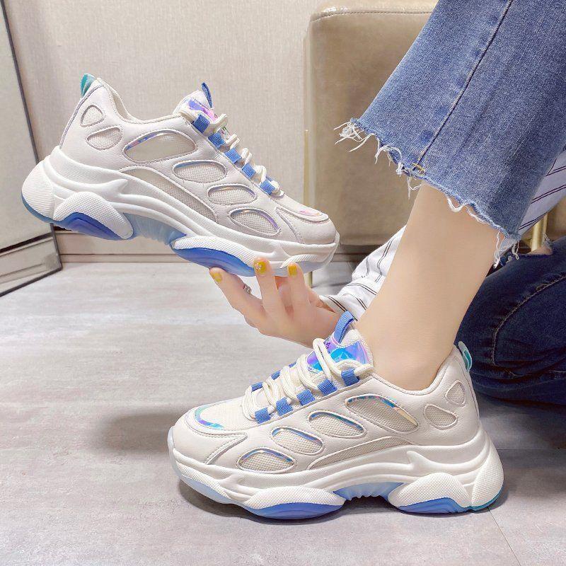 Fashion Student Breathable Shoes Spring and Summer Versatile Platform Sneakers Casual Outdoor Running Shoes