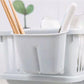 Large Drain Rack Kitchen Dishes Chopsticks Drain Rack Sink Drain Basket Home Organizer Hollow Basket Square Drain Pan Bowl Holder Tray Storage Basket