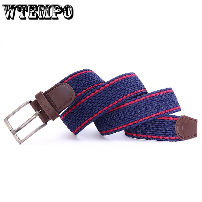 Men /women Belt High Quality Nylon Braided Elastic Belt  Outdoor Sport Simple Practical