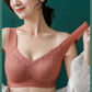 Natural Latex Women Sport Bra Large Size Underwear Women No Rims Gather Sports Vest Sleep Bra Anti-sagging Soft comfortable