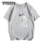 WTEMPO   T Shirt Summer Fashion Loose Tshirts  Print Tshirt Men O-neck T-shirt Man