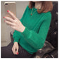 Spring and Autumn Half Turtleneck Sweater Knitwear Women Korean Round Neck Sweater Women Turtleneck Long Sleeve Students