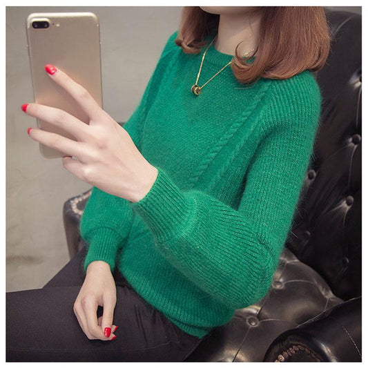 Spring and Autumn Half Turtleneck Sweater Knitwear Women Korean Round Neck Sweater Women Turtleneck Long Sleeve Students