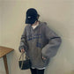 Fleece Thickened Hooded Sweater Women's Winter Loose Lazy Wind Zipper Cardigan Student Jacket Sports Casual Coat