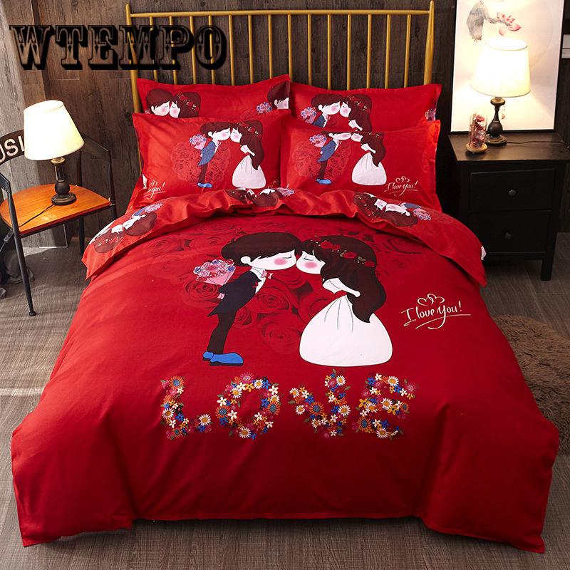 Cotton Bedding Sets Home Textile Bed Set Bedclothes with Bed Sheet Comforter Set Pillow Case