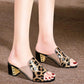 Women's Summer Mid-heel Non-slip Slippers Thick Heel Outer Sandals