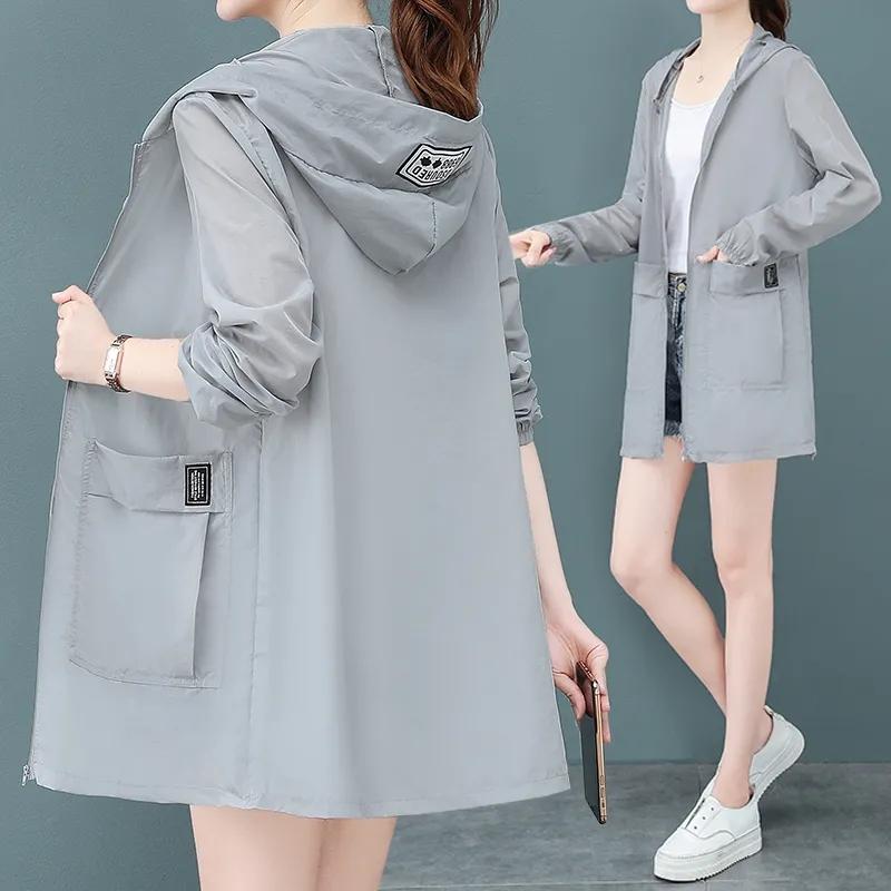 Women Hooded Quick Dry Cloth Sunscreen Breathable Ultra-thin Jacket Sun Protection Camping Summer Coat Sweatshirt