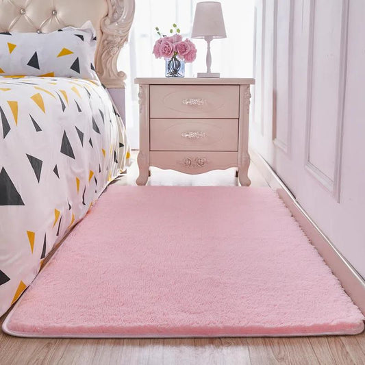 Plush Carpet Living Room Bedroom Room Female Growth Square Floor Mat