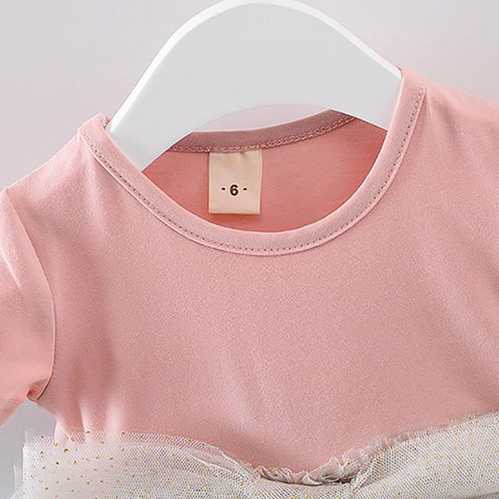 0-5Y Summer Princess Infant Baby Girls Dress Long Sleeve Lace Patchwork Back Bowknot Tutu Dress