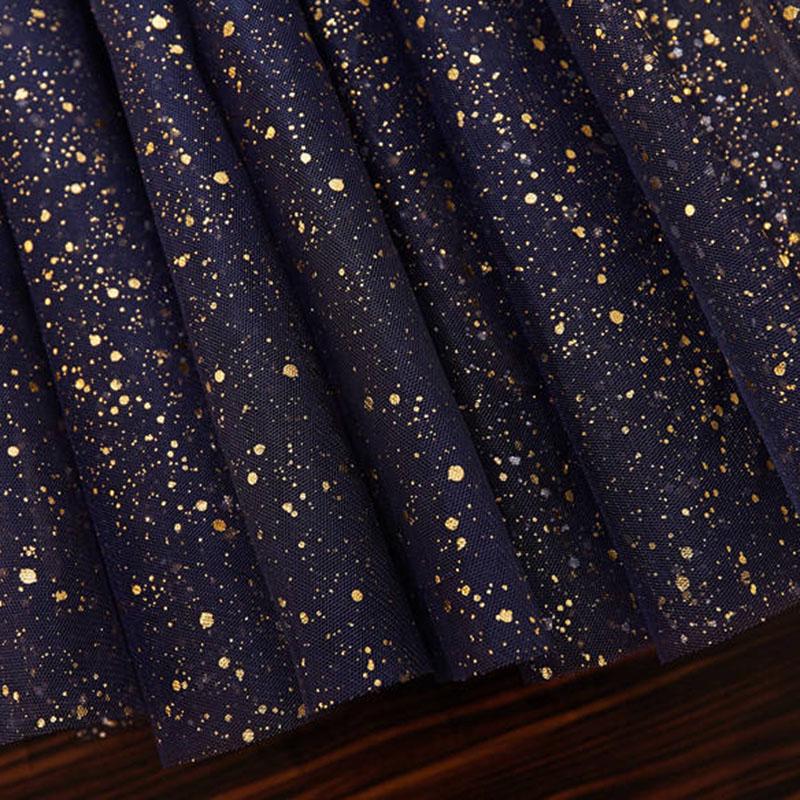 Plus Size Skirt Set Summer Sequin T-shirt Mesh Gown Sparkling Long Skirt Two-piece Suit