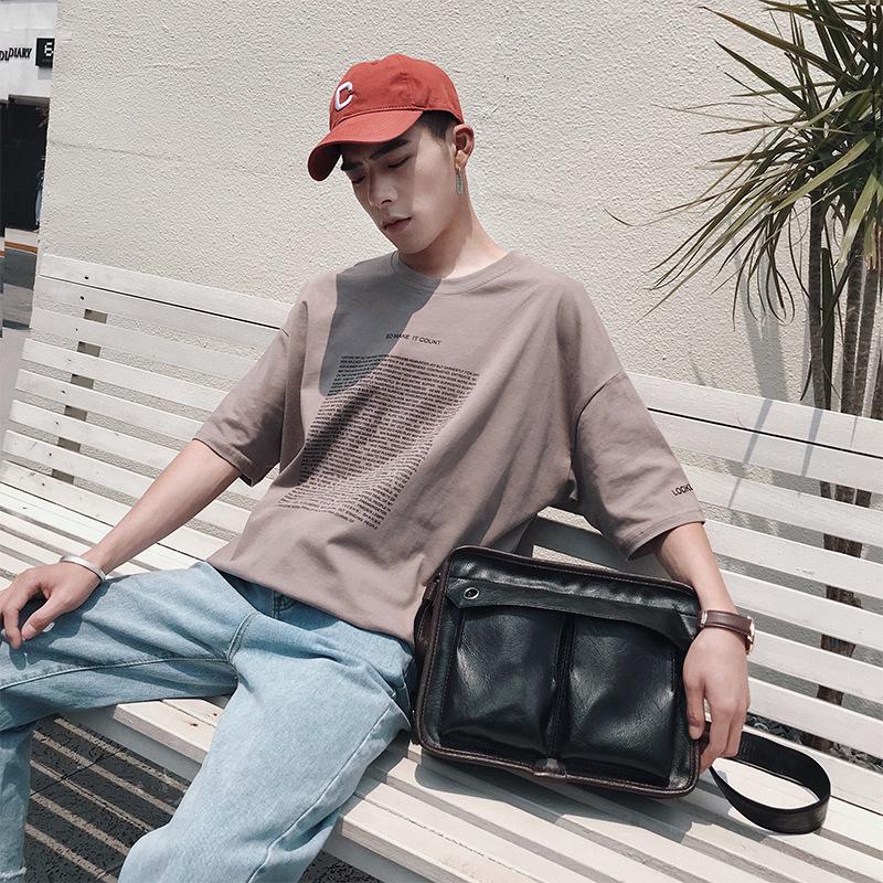 Business Briefcase Men Fashion Leather Large Capacity Pocket Anti-theft Handbag Computer IPAD Bag