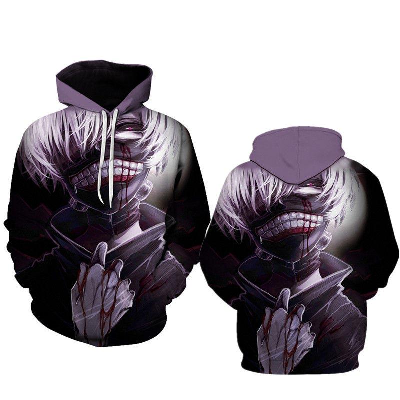 Hoodies Men's & Women's Tokyo Ghoul 3D Hoodies Printed Fashion Hooded Sweatshirt Men Women Sportwear