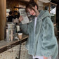 Winter Ladies Mink Fleece Hooded Coat Thick Warm Faux Fur Coat Loose Large Size Mink Fur Plush Coat