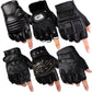 Men's Half-finger Gloves Cycling Sports Fitness Outdoor Training Tactics Army Fan Driving Fingerless Half-Leather Gloves