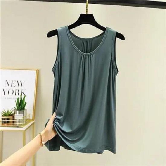 Multicolor Women T- Shirt Sleeveless  Blouses Casual Tops  Loose size