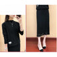 Women Sexy Winter Knitted Tops and Dress 2 Piece Set Fashion Lace DRESS and Sweater Two Piece Set
