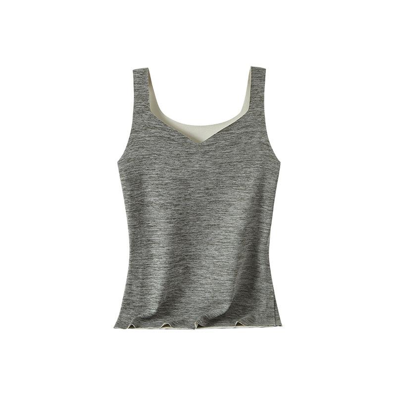 Sexy Winter Thermals Velvet Women Vest Thermo Underwear Sleeveless Body Tops Slim Solid Seamless Wool Undershirt Inner Wear
