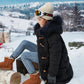 Children's White Duck Down Jacket Girl Mid-length Warm Winter Clothes Plus Fleece Padded Jacket
