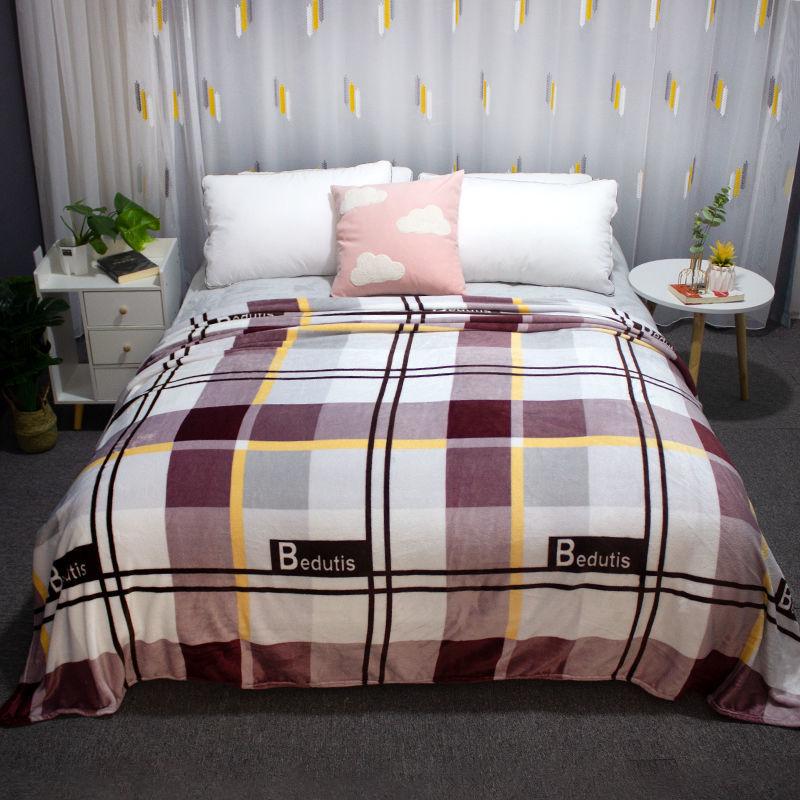 Double-sided Plus Fleece Sheets  Autumn Winter Warm Flannel Blanket Sheets Thicker Throw  Blankets for Kids Adult