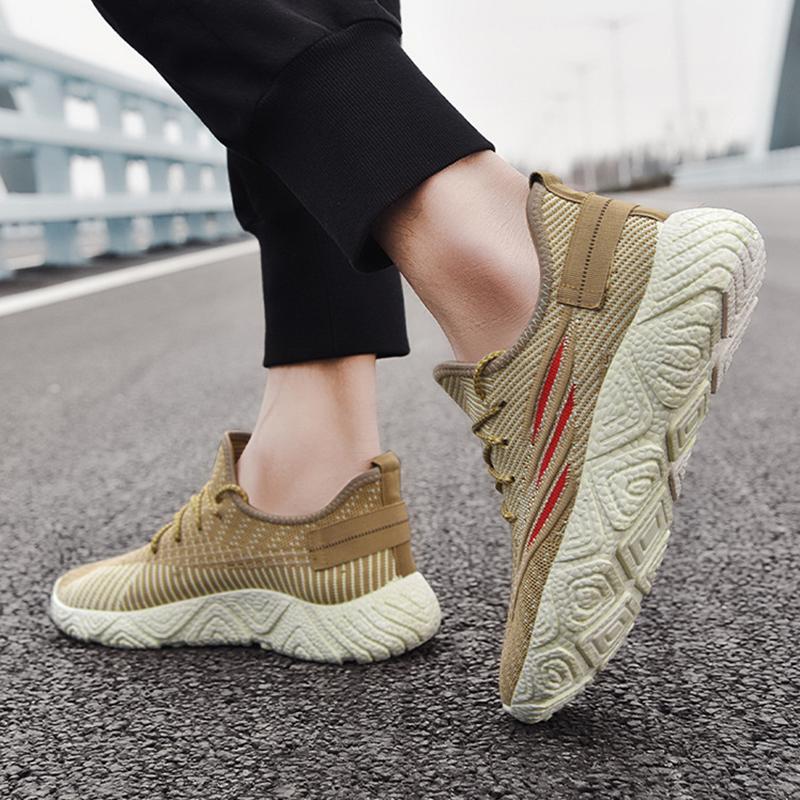 Spring and Summer Couple Shoes for Men and Women Flying Woven Breathable Sports Casual Shoes
