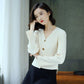 Short Knitted Jacket Spring and Autumn Korean Tops Pure Color Cardigan Youth Women's Sweater