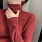 Double-sided Brushed Velvet Turtleneck Bottoming Shirt Women's Winter Thickened Sweater Slim Fit Stretch Knitted Sweater