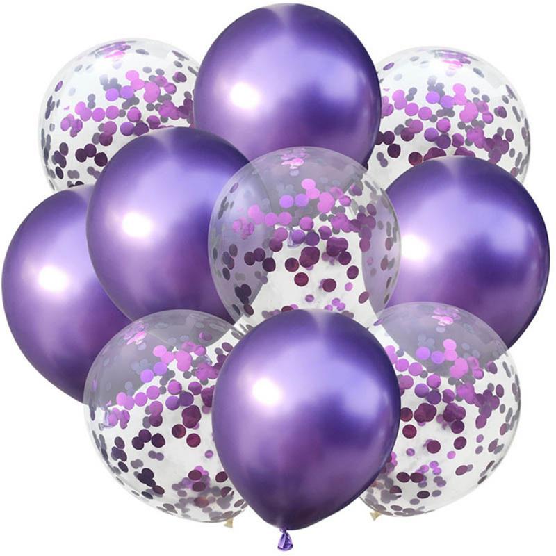 20pcs 12 Inch Blue Pink Gold Confetti Latex Balloons for Baby Birthday Wedding Decorations