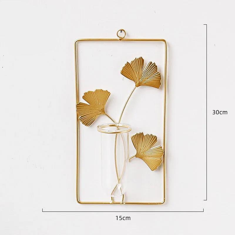 Plantain Leaf Iron Art Flower Arrangement Wall Decoration Pendant Flower Device Wall Mounted Flower Stand