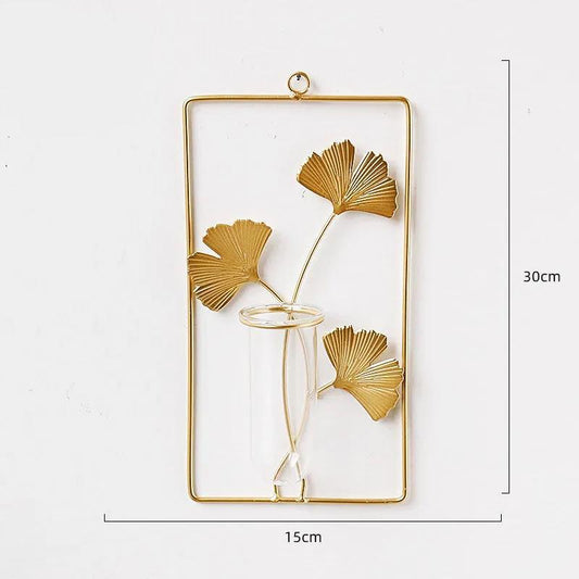 Plantain Leaf Iron Art Flower Arrangement Wall Decoration Pendant Flower Device Wall Mounted Flower Stand