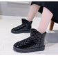 Winter Women Waterproof Snow Boots Plus Velvet Thick Fur One Casual Rhombus Cotton Shoes Boots