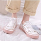 Girls Love Board Shoes Fashion White Shoes Women Korean Style Flat Student Canvas Shoes Women