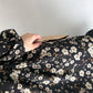 French Temperament Retro V-neck Floral Skirt Female Spring Summer Waist Thinner Over The Knee Chiffon Dress
