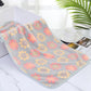 Quick Dry Soft High Absorbent Face Towel Thick Cotton Flowers Printed Bathroom Beach Coral Velvet Towels for Adults